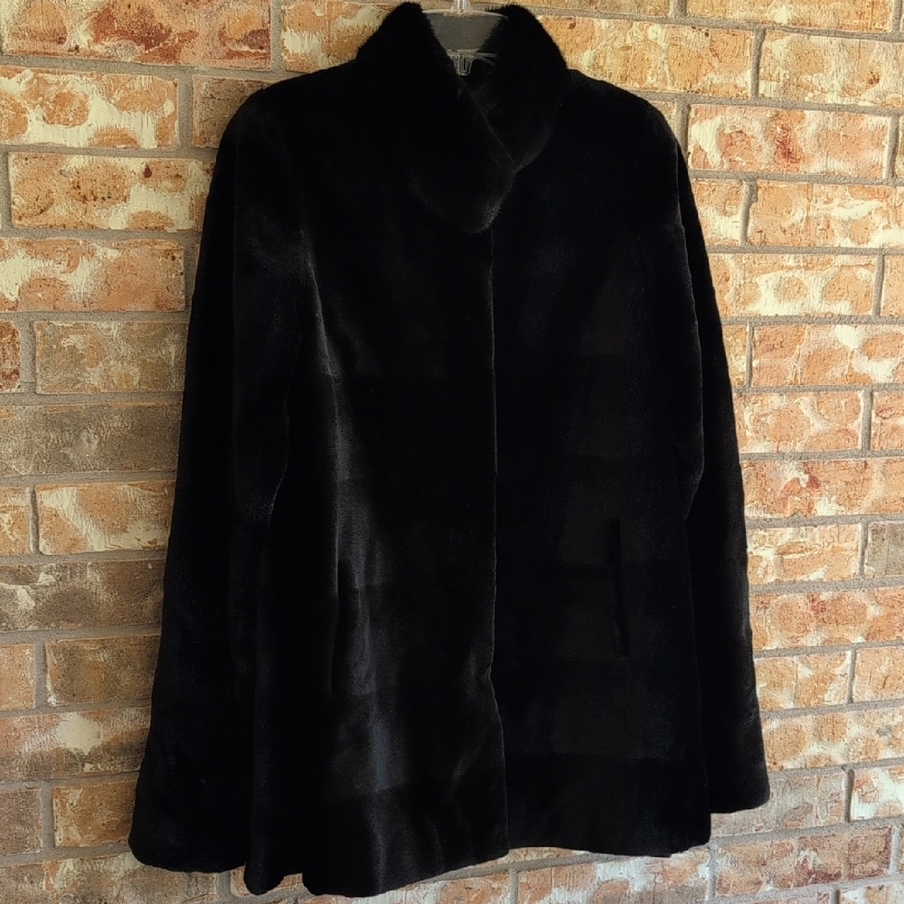 Reversible Saks Fifth Avenue Fur/Silk Coat